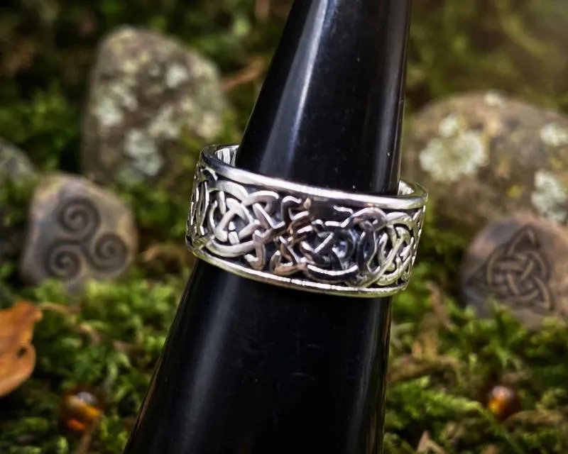 Edelstahl Ring Keltischer Knoten